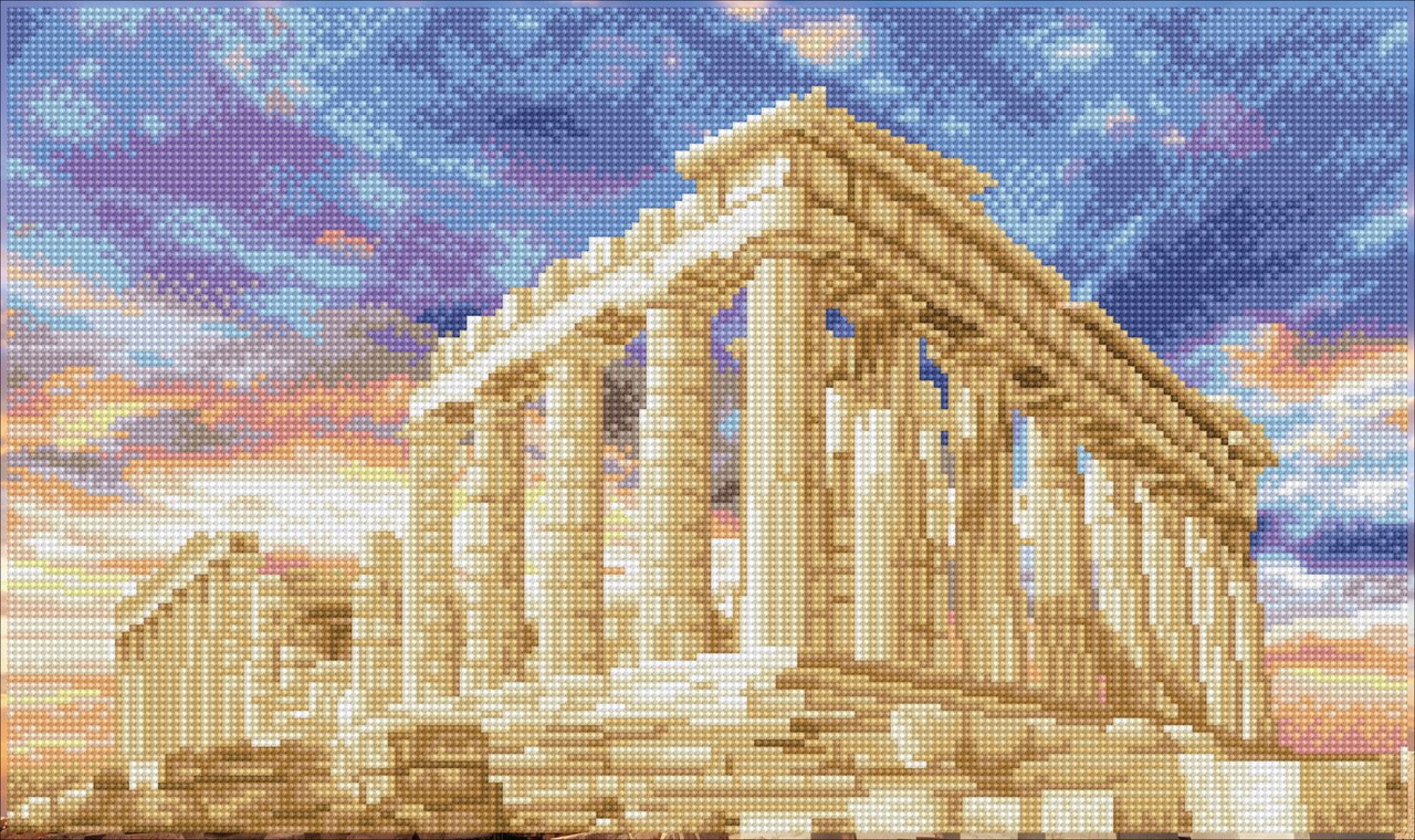 DIAMOND DOTZ® - Parthenon Temple, Acropolis, Athens, Greece, Full